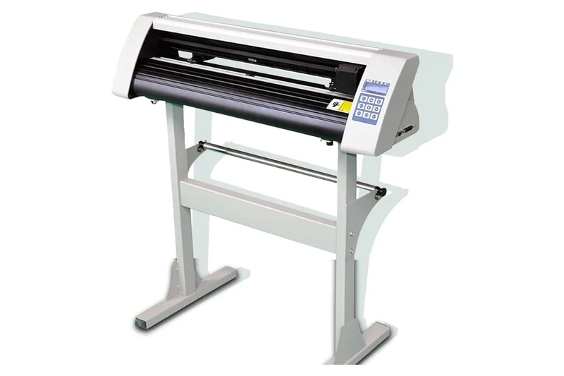Vinyl cutting plotter on a stand