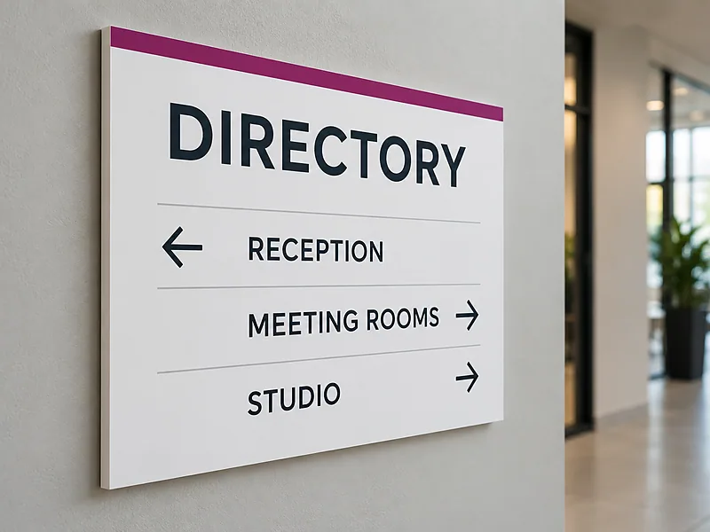 Directory sign (Braille Signage)