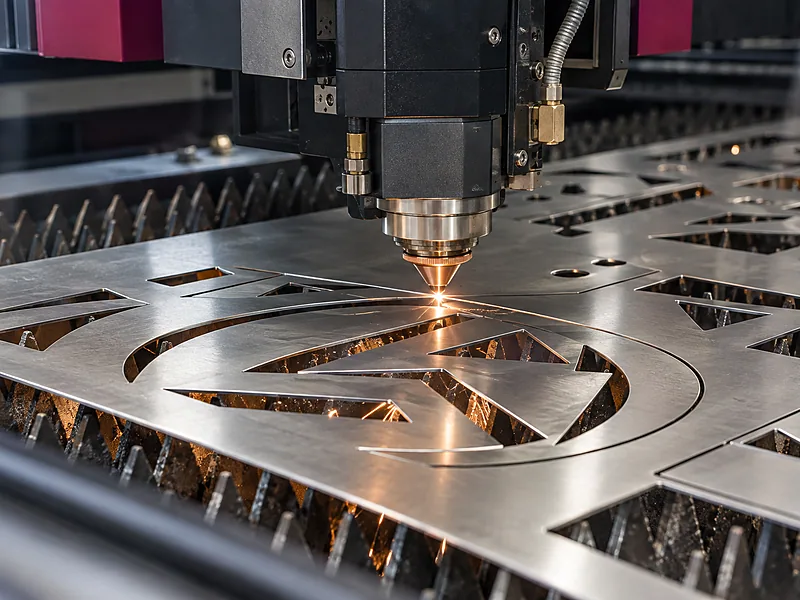 Laser-cut pattern in sheet metal (Laser Cutting)