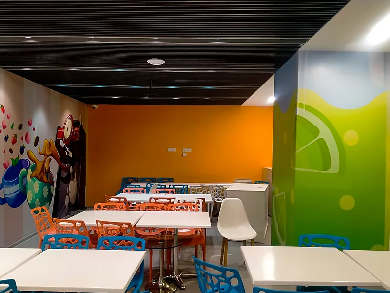 Cafeteria wall mural: Printed Wallpaper