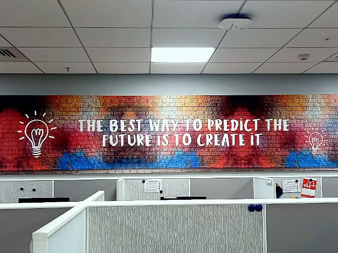 Statement banner wall: Environmental Graphics