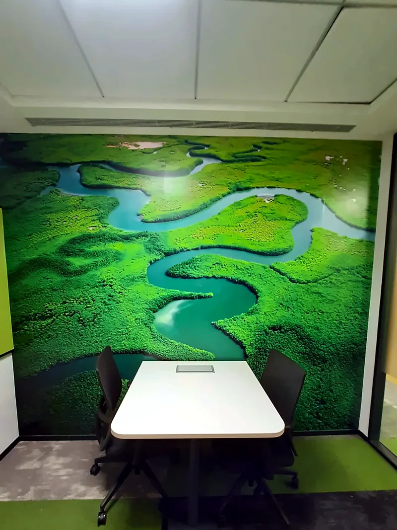 Printed landscape mural: Printed Wallpaper